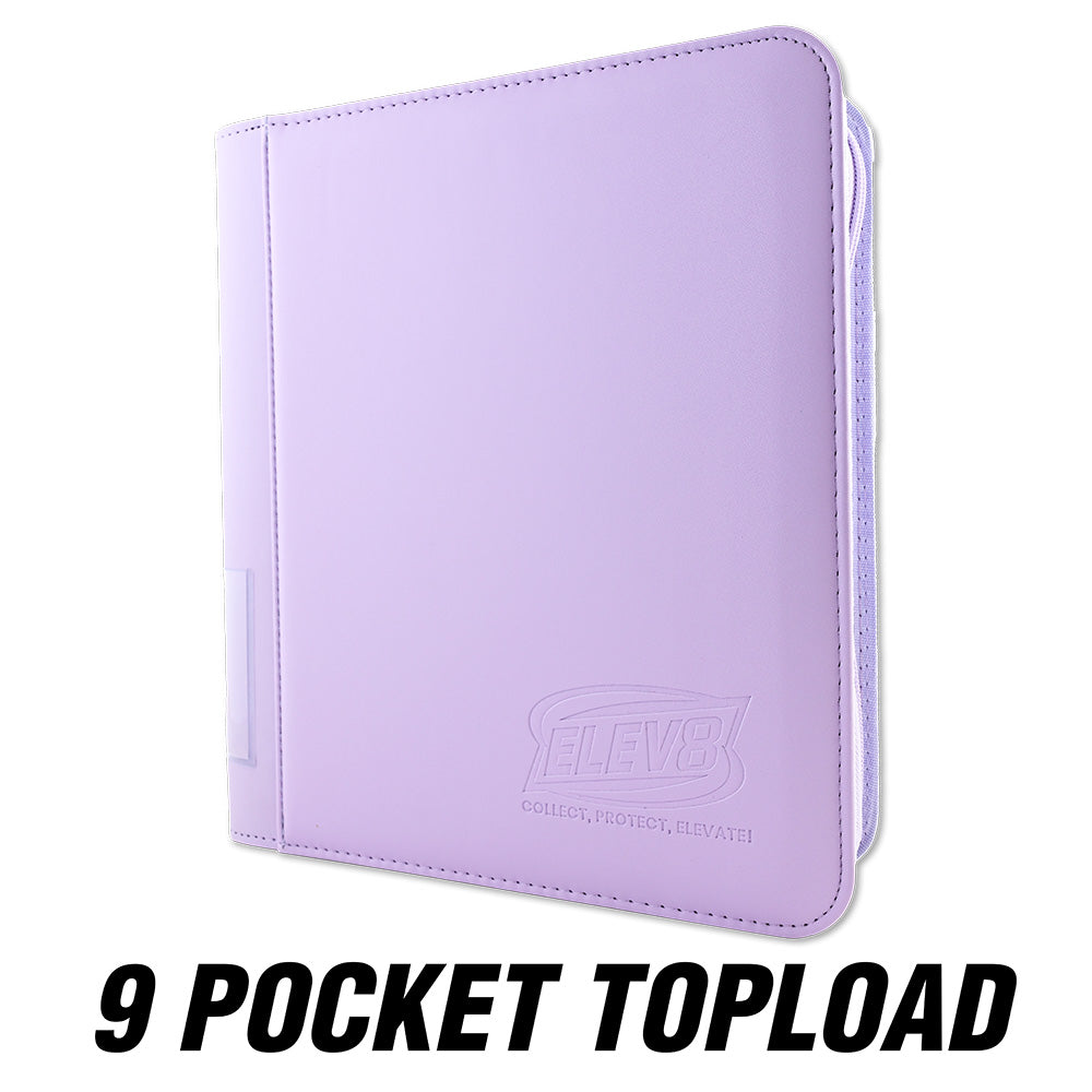 9-Pocket Topload Card Binder (Light Purple) - Holds 252 Cards