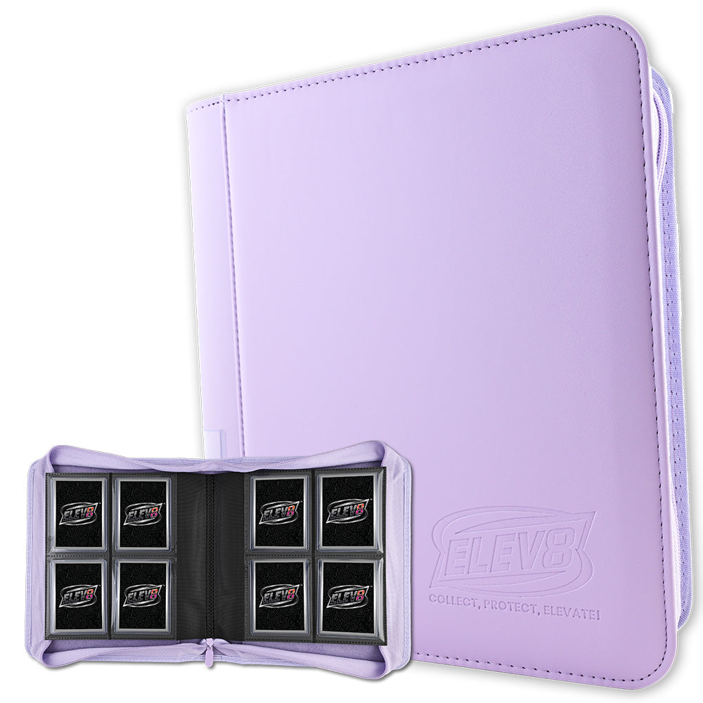 4-Pocket Topload Card Binder (Light Purple) - Holds 128 Cards