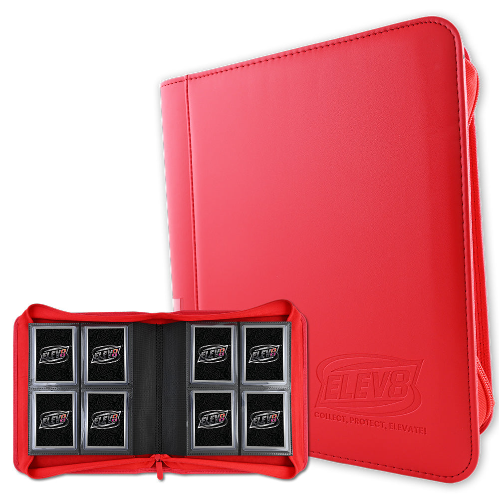 4-Pocket Topload Card Binder (Red) - Holds 128 Cards