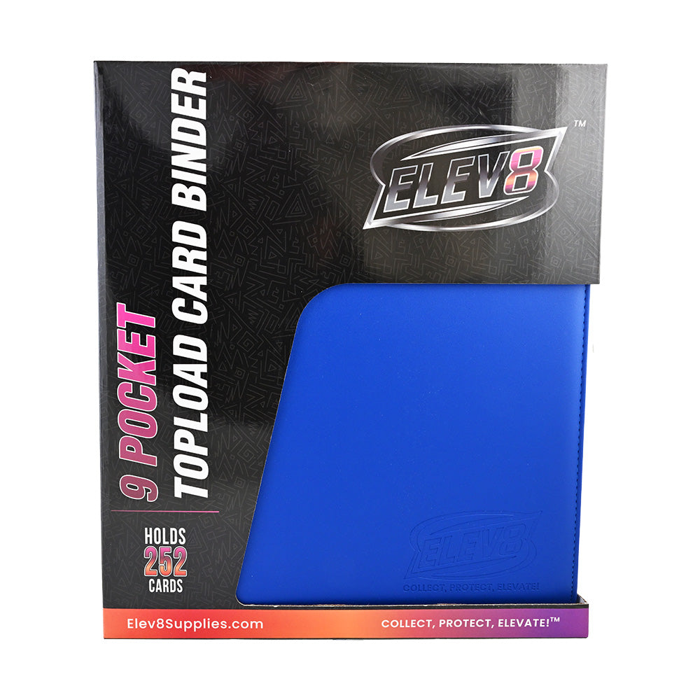 9-Pocket Topload Card Binder (Blue) - Holds 252 Cards