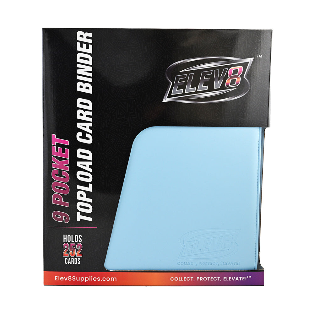 9-Pocket Topload Card Binder (Light Blue) - Holds 252 Cards