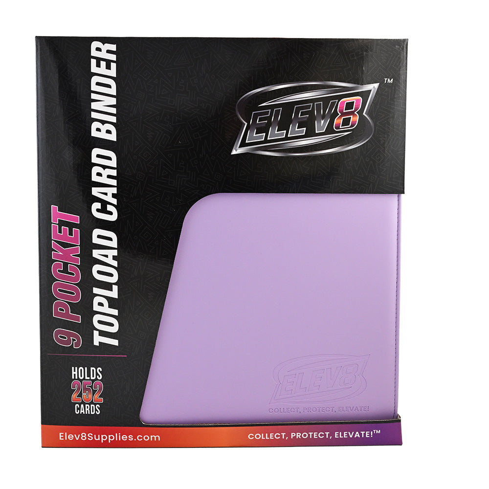 9-Pocket Topload Card Binder (Light Purple) - Holds 252 Cards