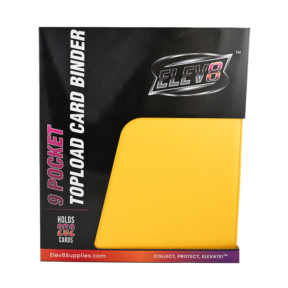 9-Pocket Topload Card Binder (Yellow) - Holds 252 Cards