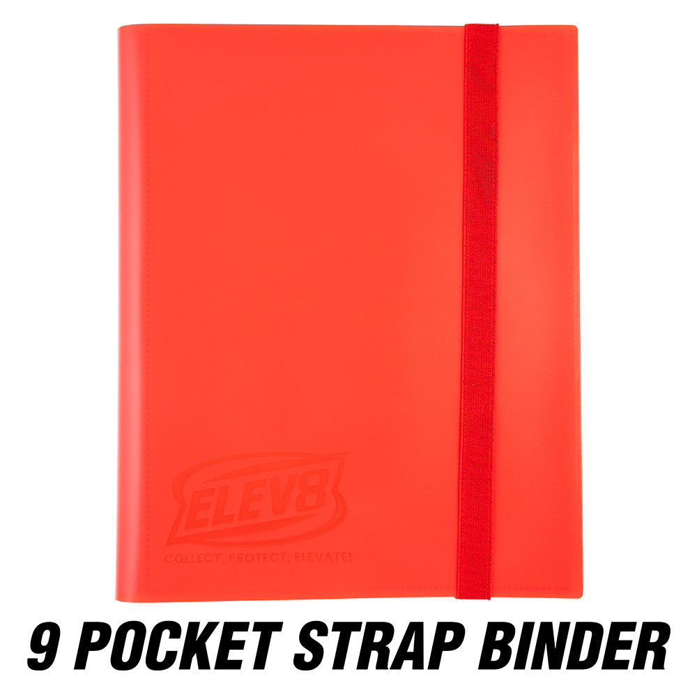 9-Pocket Strap Binder (Red) - Holds 360 Cards