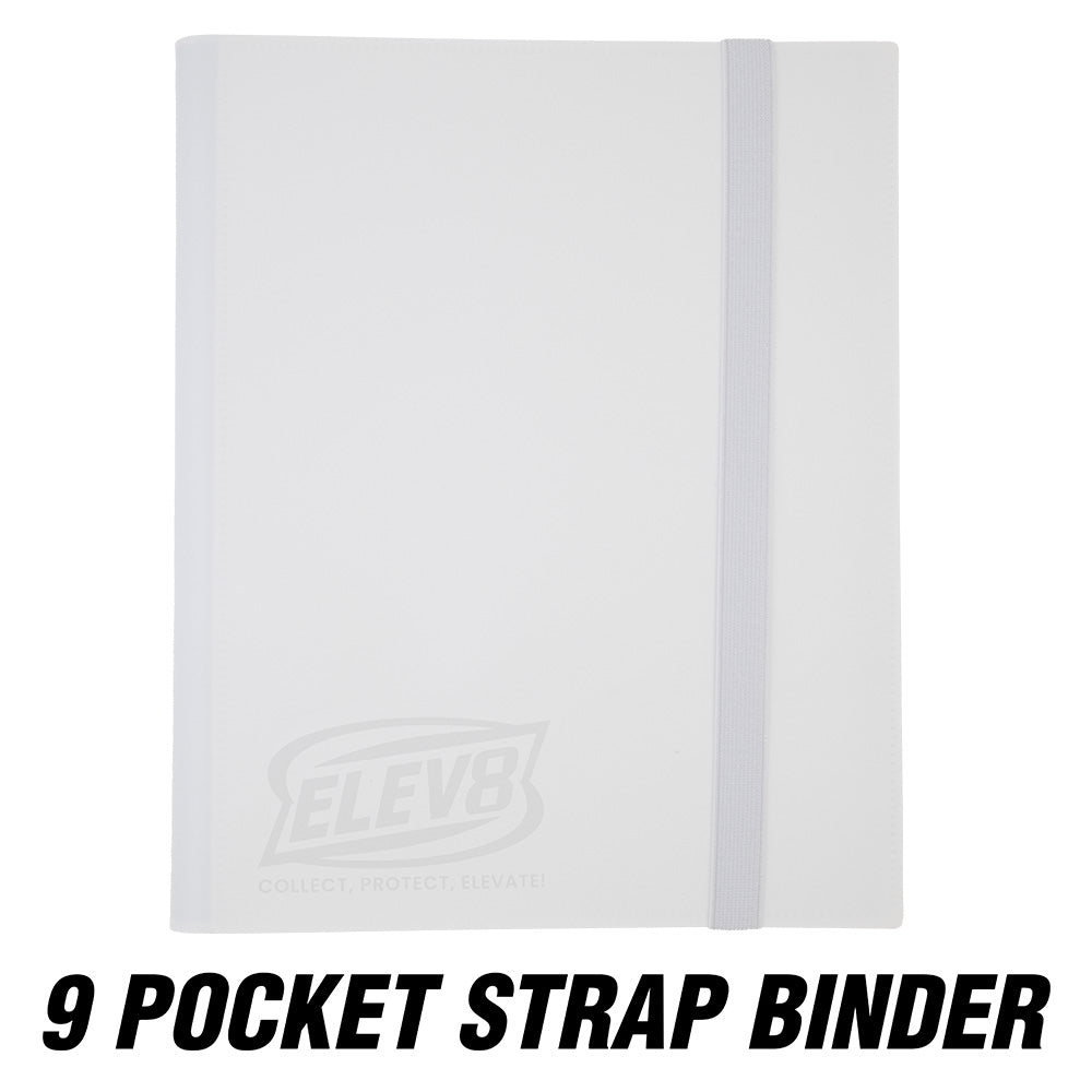 9-Pocket Strap Binder (White) - Holds 360 Cards