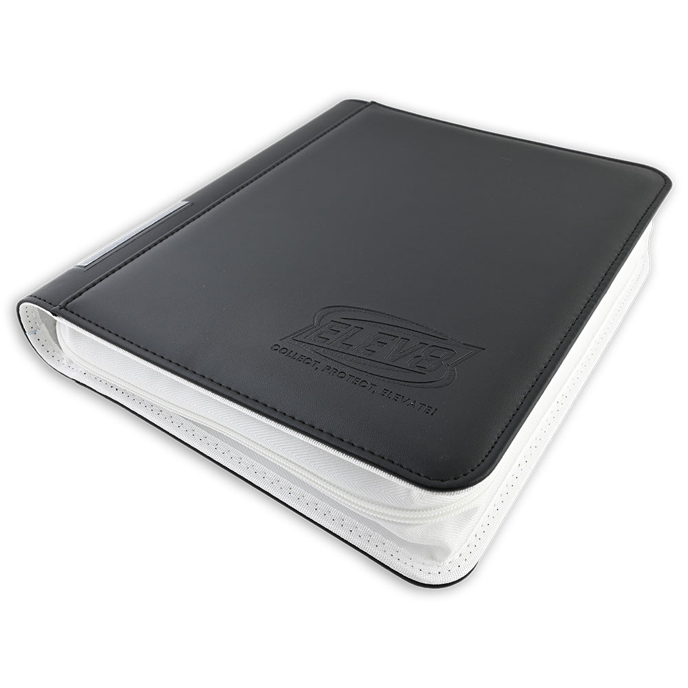 9-Pocket Topload Card Binder (Black/White) - Holds 252 Cards