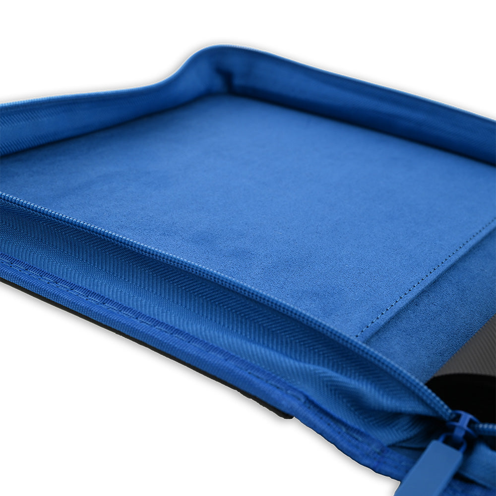 4-Pocket Topload Card Binder (Black/Blue) - Holds 128 Cards