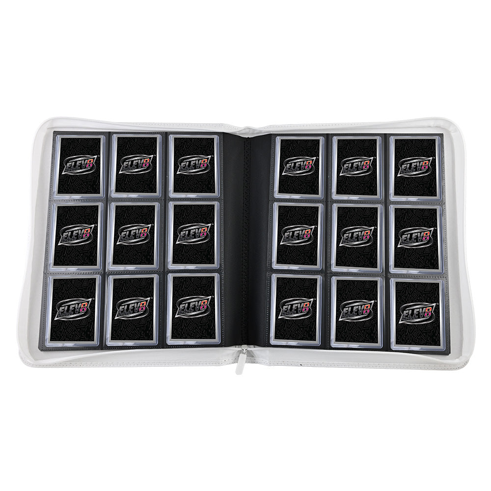 9-Pocket Topload Card Binder (Black/White) - Holds 252 Cards
