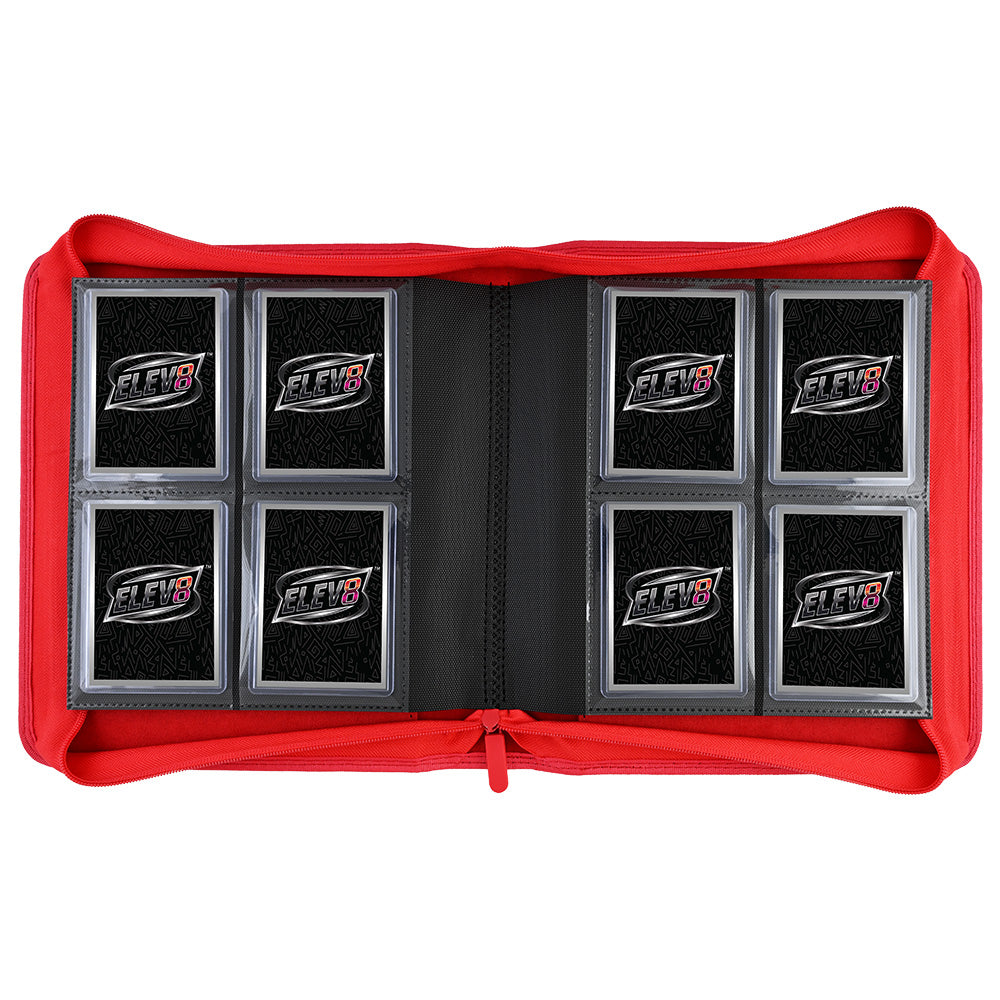 4-Pocket Topload Card Binder (Red) - Holds 128 Cards