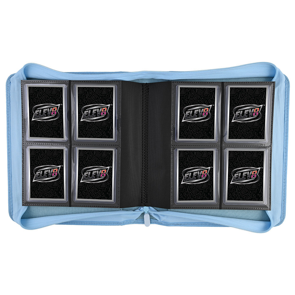 4-Pocket Topload Card Binder (Light Blue) - Holds 128 Cards